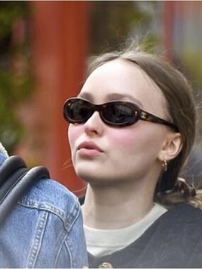 Dark Blue Vintage Chanel Oval Sunglasses